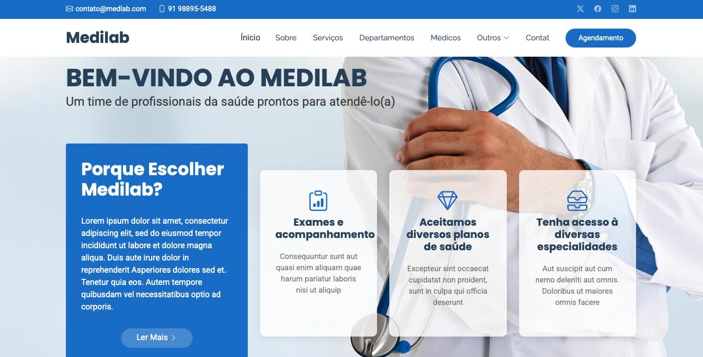 Modelo de site profissional para Clínicas Médicas em castanhal